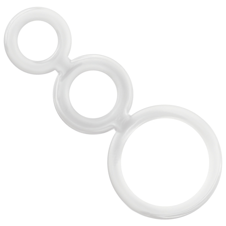 Addicted toys set  anillos pene y testiculos clear - 1