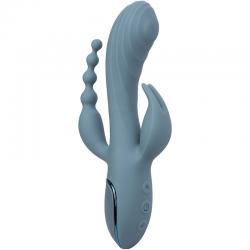 California exotics - vibrador triple éxtasis gris