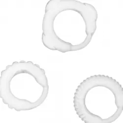 Addicted toys set 3 anillos pene clear