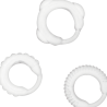 Addicted toys  set 3 anillos pene clear - 1