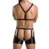 Set Aron Passion 047 con arnés y jock con perneras, detalle trasero con modelo