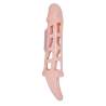 Baile funda extensora pene con vibracion y strap 13,5 cm carne - 1