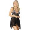 Babydoll Subblime de Tul con Encaje y Picos, de frente