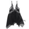 Babydoll Subblime de Tul con Encaje y Picos, la prenda sola, de frente