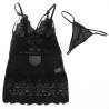 Subblime - babydoll con tirantes ajustables de encaje negro - 6