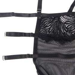 Subblime - babydoll con tirantes ajustables de encaje negro - 7
