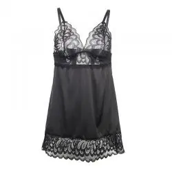 Subblime - babydoll con estampado floral pecho negro s/m