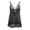 Babydoll Negro Subblime Encaje Floral en el Pecho, la prenda sola, vista trasera