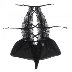 Subblime - teddy cuello halter espalda descubierta encaje negro s/m