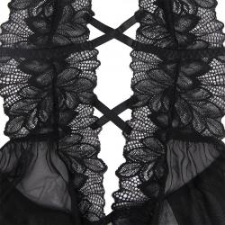 Subblime - teddy cuello halter espalda descubierta encaje negro s/m