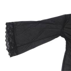 Subblime - bata tela transparente detalle encaje negro - 6