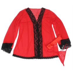 Subblime - bata tela transparente detalle encaje rojo -  - 5