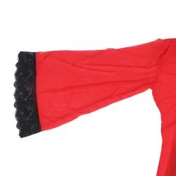 Subblime - bata tela transparente detalle encaje rojo s/m