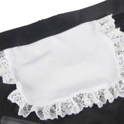 Delantal blanco con encaje de la braguita Subblime