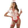Disfraz de enfermera body blanco y rojo Subblime, de frente
