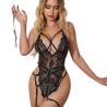 Body de encaje negro Subblime con tiras cruzadas