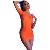 Chilirose - cr 4704 vestido naranja s/m - 3
