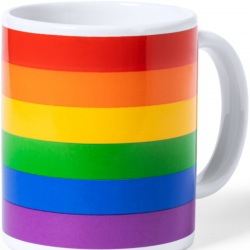 Pride - taza con la bandera lgbt en caja individual kraft /es/pt/en/fr/it/