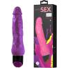Vibrador Colorful Sex lila junto a su caja
