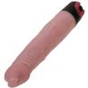 Detalle del glande del vibrador realista multivelocidad