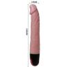 Esquema lateral de medidas del vibrador rosa Baile con base negra
