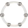 Anillo con Cuentas de Acero CalExotics talla XL de frente