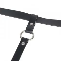 Subblime - arnés de pierna cadena cuero negro talla única