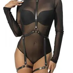 Subblime - arnés de cuerpo cuero negro talla única