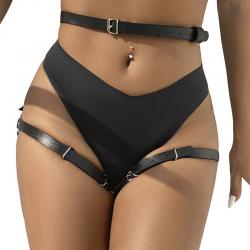 Subblime - arnés cintura y piernas cuero negro talla única