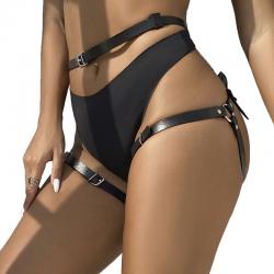Subblime - arnés cintura y piernas cuero negro talla única