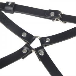 Subblime - arnés cintura y piernas cuero negro talla única