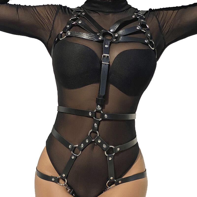 Subblime - arnés de cuerpo correas ajustable cuero negro talla única Subblime - arnés de cuerpo correas ajustable cuero negro talla única