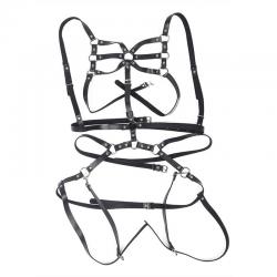 Subblime - arnés de cuerpo correas ajustable cuero negro talla única