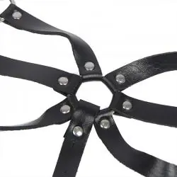Subblime - arnés de cuerpo correas ajustable cuero negro talla única