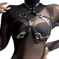 Subblime - arnés de pecho cuero negro talla única