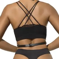 Subblime - arnés de pecho cadenas cuero negro talla única