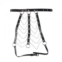 Subblime - arnés de pecho cadenas cuero negro talla única