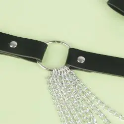 Subblime - cinturon de cadenas cuero negro talla única