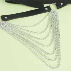Subblime - cinturon de cadenas cuero negro talla única