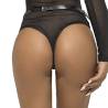 Subblime - cinturon de cadenas anillas cuero negro talla única - 3