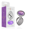 Intense - plug anal metal con cristal violeta talla s - 1
