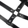 Subblime - arnés de pecho anillas de cuero negro talla única - 5