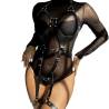 Subblime - arnés cuerpo entero con hebillas cuero negro talla única - 2
