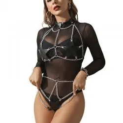 Subblime - arnés cuerpo entero estrella detalle cadena talla única