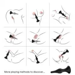 Armony - vibrador & plug anal control remoto negro