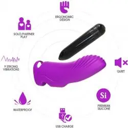 Armony - aurora vibrador dedal fucsia