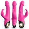 Vibrador Armony Zing fucsia visto de frente, de lado y por detrás