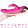 Vibrador Armony Zing fucsia en la mano y sus funciones