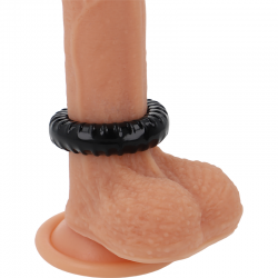 Powering super flexible y resistente anillo pene 4.5cm pr07 negro