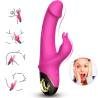 Armony - meteror dildo vibrador rabbit rotador fucsia - 2